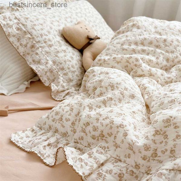 korean baby girl crib bedding set bunny rose cherry floral print cotton muslin cot bedding kit duvet cover sheet pillowcase l230522
korean baby girl crib bedding set bunny rose cherry floral print cotton muslin cot bedding kit duvet cover sheet pillowcase l230522