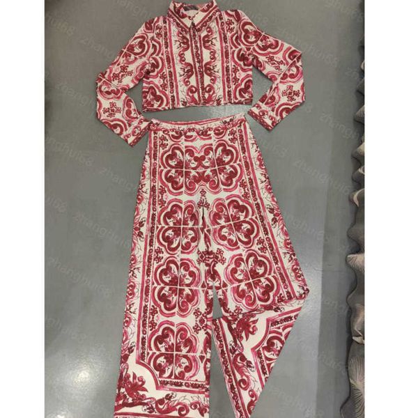 23ss womens designer clothing women pants sets casual suit lapel printed long-sleeved shirt wide leg pants set women clothes a1, White
23ss womens designer clothing women pants sets casual suit lapel printed long-sleeved shirt wide leg pants set women clothes a1, White