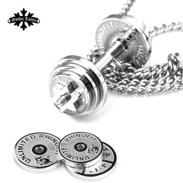 necklaces dumbbell splicing pendant necklaces men's stainless steel fitness barbell removal jewelry mygrillz, Silver
necklaces dumbbell splicing pendant necklaces men's stainless steel fitness barbell removal jewelry mygrillz, Silver