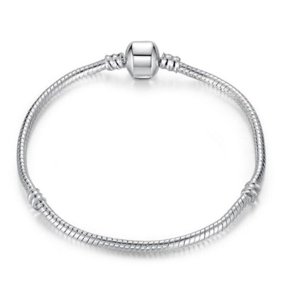 925 sterling silver chain bracelet for european clasp charm bead bangle bracelets designer mix size 16cm21cm2709029, Black
925 sterling silver chain bracelet for european clasp charm bead bangle bracelets designer mix size 16cm21cm2709029, Black