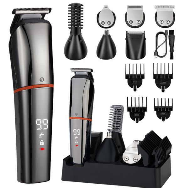 multifunctional electric hair clipper set - waterproof and rechargeable - includes shaver and nose hair trimmer - variety of styles availabl
multifunctional electric hair clipper set - waterproof and rechargeable - includes shaver and nose hair trimmer - variety of styles availabl