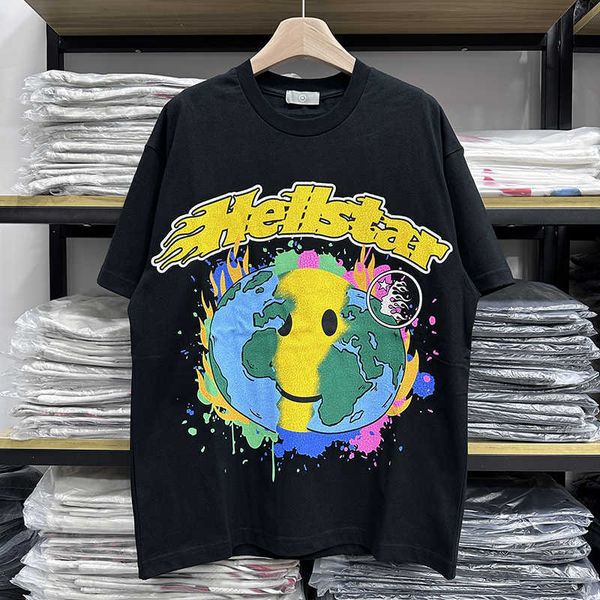 men and women american retro hellstar studios save the earth print men's and women's loose short sleeve summer trendy t-shirt, White;black
men and women american retro hellstar studios save the earth print men's and women's loose short sleeve summer trendy t-shirt, White;black