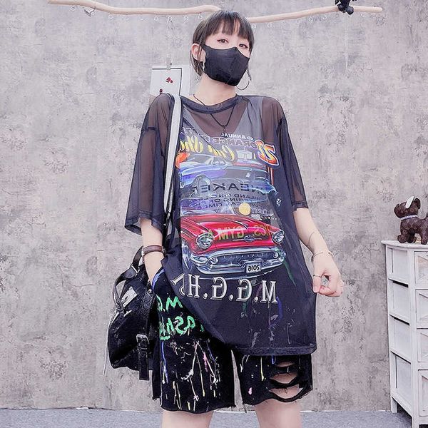 2023 summer fashion brand mesh motorcycle goddess back black and white letter short sleeve t-shirt female
2023 summer fashion brand mesh motorcycle goddess back black and white letter short sleeve t-shirt female