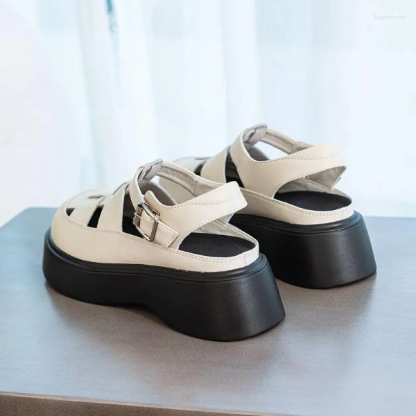 sandals women's summer shoes genuine leather fashion thick sole female women rubber non-slip sandal, Black
sandals women's summer shoes genuine leather fashion thick sole female women rubber non-slip sandal, Black