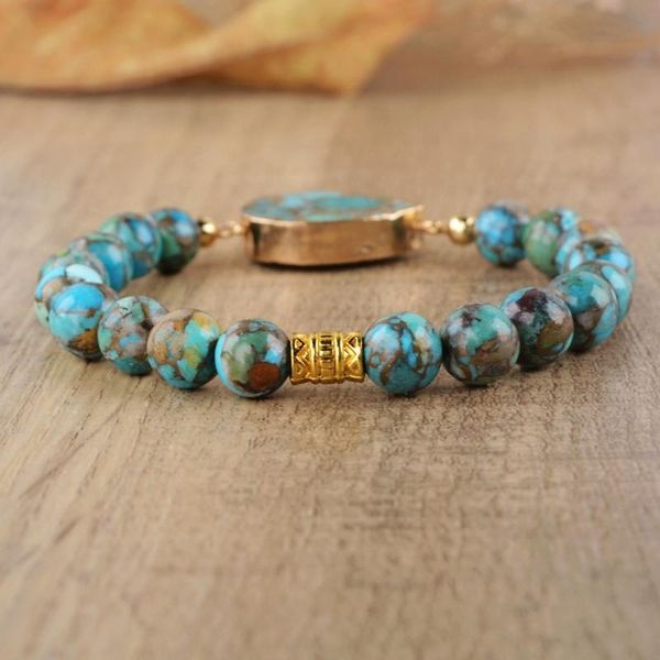 bangle natural turquoises charm women bracelet 100% natural gold line turquoises beaded bracelets handmade boho bracelet healing stone, Black
bangle natural turquoises charm women bracelet 100% natural gold line turquoises beaded bracelets handmade boho bracelet healing stone, Black