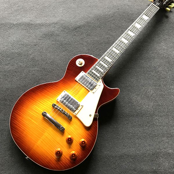 custom shop,si dan dan frets binding shallow dark sunburst electric guitar,ebony fingerboard,chrome hardware,ing 
custom shop,si dan dan frets binding shallow dark sunburst electric guitar,ebony fingerboard,chrome hardware,ing