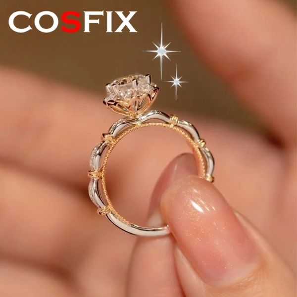 solitaire ring cosfix 0.5 engagement for women sparkling rose shape lab grown diamond band 925 silver jewelry 230625, Golden;silver
solitaire ring cosfix 0.5 engagement for women sparkling rose shape lab grown diamond band 925 silver jewelry 230625, Golden;silver