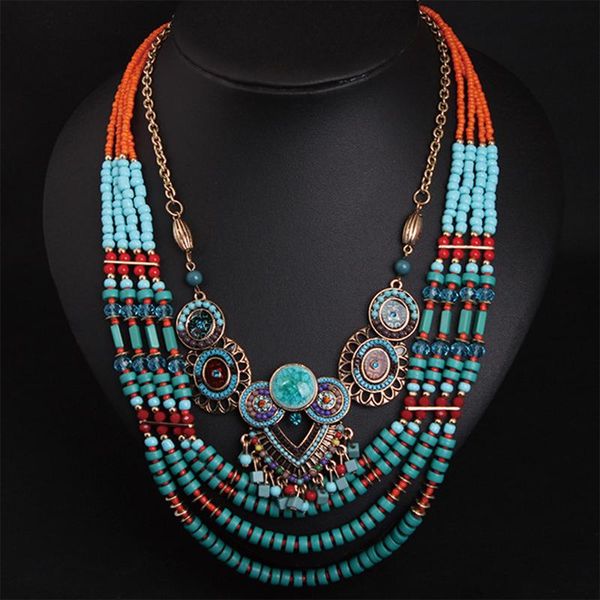 necklaces european and american ethnic style bohemian handmade beaded necklace short collarbone women's accessories, Silver
necklaces european and american ethnic style bohemian handmade beaded necklace short collarbone women's accessories, Silver