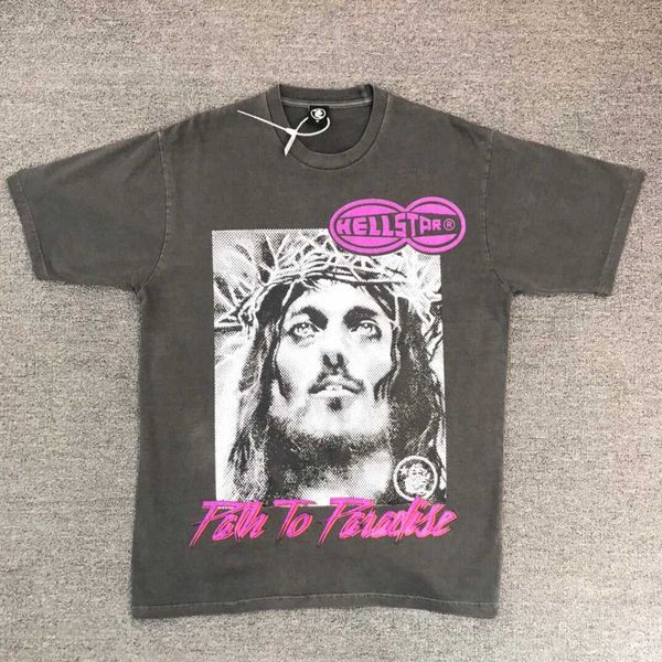 men and women new hellstar studios character portrait high priced old water wash trendy tee, White;black
men and women new hellstar studios character portrait high priced old water wash trendy tee, White;black