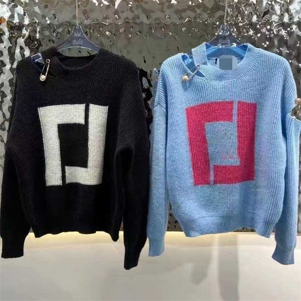 women's sweaters designer 2023 women designers clothing knit crow neck fashion luxury brand sweater letter long sleeve pullover sleeve, White;black
women's sweaters designer 2023 women designers clothing knit crow neck fashion luxury brand sweater letter long sleeve pullover sleeve, White;black