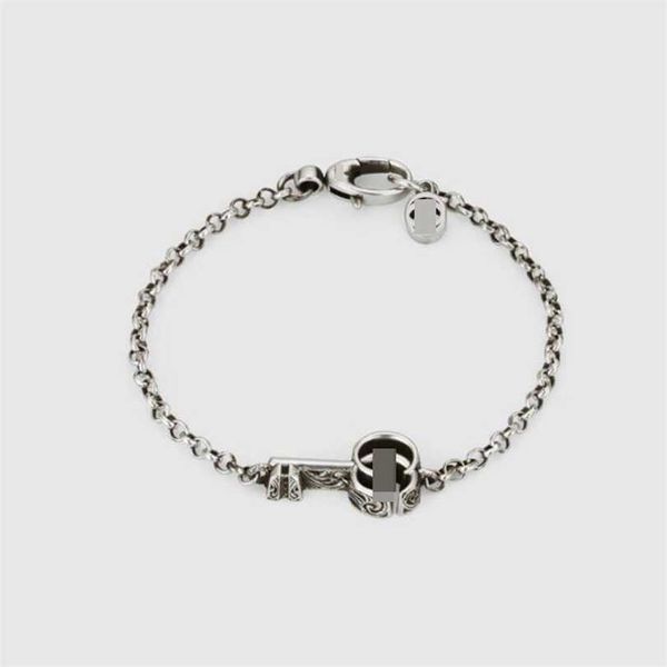 2023 gujia 925 sterling silver double carved flower key couple bracelet g fashion men's and women's ins style, Black
2023 gujia 925 sterling silver double carved flower key couple bracelet g fashion men's and women's ins style, Black