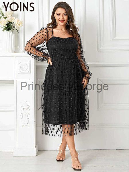 casual dresses yoins 2023 plus size women dress elegant mesh patchwork double layer long sleeve see through vestidos ol work party dress 4xl, Black;gray
casual dresses yoins 2023 plus size women dress elegant mesh patchwork double layer long sleeve see through vestidos ol work party dress 4xl, Black;gray