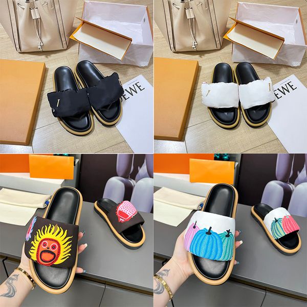 pool pillow designer sandals famous designer slides women shoes flip flop flat mules slipper padded front strap slippers summer fashion slid, Black
pool pillow designer sandals famous designer slides women shoes flip flop flat mules slipper padded front strap slippers summer fashion slid, Black