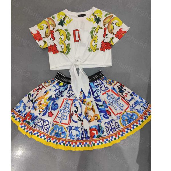 23ss womens designer clothing skirt set round neck pure cotton logo printed ribbon short-sleeved t-shirt ribbon patchwork pleated half skirt, White
23ss womens designer clothing skirt set round neck pure cotton logo printed ribbon short-sleeved t-shirt ribbon patchwork pleated half skirt, White
