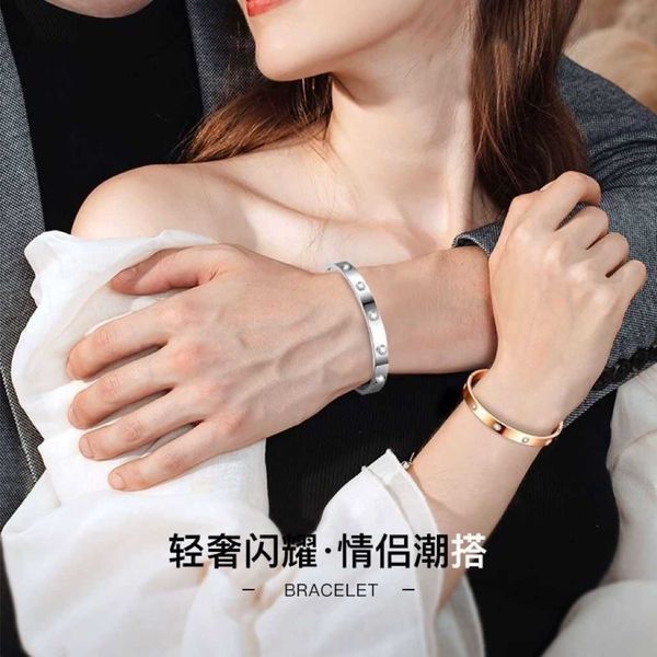 designer new 18k rose gold bracelet colorless wide and narrow edition with diamond inlaid lovers fashion men's women's valentine&#, Black
designer new 18k rose gold bracelet colorless wide and narrow edition with diamond inlaid lovers fashion men's women's valentine&#, Black