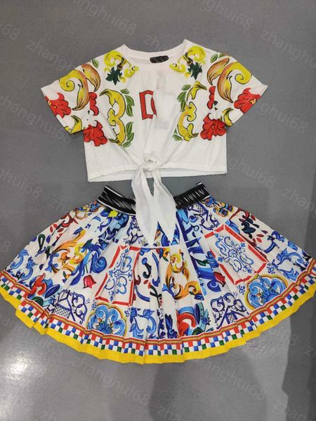 23ss womens designer clothing skirt set round neck pure cotton logo printed ribbon short-sleeved t-shirt ribbon patchwork pleated half skirt, White
23ss womens designer clothing skirt set round neck pure cotton logo printed ribbon short-sleeved t-shirt ribbon patchwork pleated half skirt, White