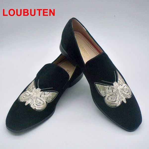 fashion black butterfly embroidery men suede shoes leather loafers casual business shoes slip on gentlemen smoking flats
fashion black butterfly embroidery men suede shoes leather loafers casual business shoes slip on gentlemen smoking flats