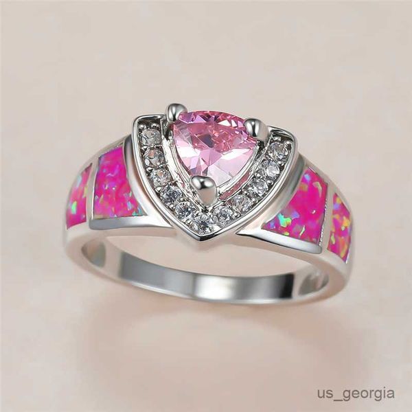 band rings cute female pink triangle crystal ring charm silver color wedding rings for women luxury bride opal stone big engagement ring r23
band rings cute female pink triangle crystal ring charm silver color wedding rings for women luxury bride opal stone big engagement ring r23