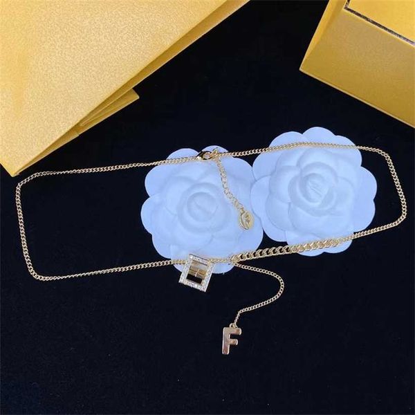 2023 fenjia f rhinestone letter twisted plate light luxury brass material necklace female ins cool wind colorless collar chain, Silver
2023 fenjia f rhinestone letter twisted plate light luxury brass material necklace female ins cool wind colorless collar chain, Silver