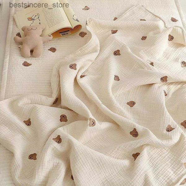 newborn six layer gauze blanket cute cartoon embroidered sleep blanket cotton bedding ins popular children's wrap bath towel l230522
newborn six layer gauze blanket cute cartoon embroidered sleep blanket cotton bedding ins popular children's wrap bath towel l230522