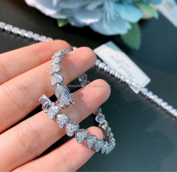 fashion heart shape tennis chain 925 silver women bracelet vvs moissanite didmond bracelet
fashion heart shape tennis chain 925 silver women bracelet vvs moissanite didmond bracelet