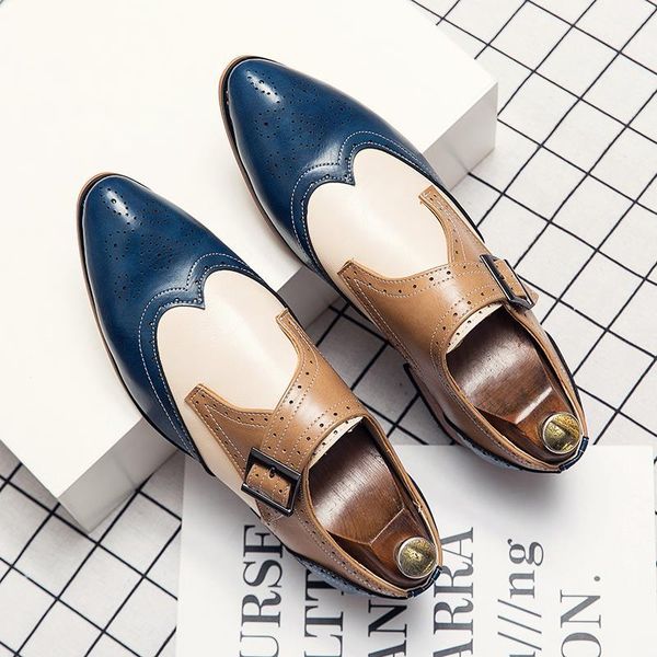 british style mixed colors leather shoes for mens pointed toe dress shoes luxury buckles slip on formal office shoes, Black
british style mixed colors leather shoes for mens pointed toe dress shoes luxury buckles slip on formal office shoes, Black