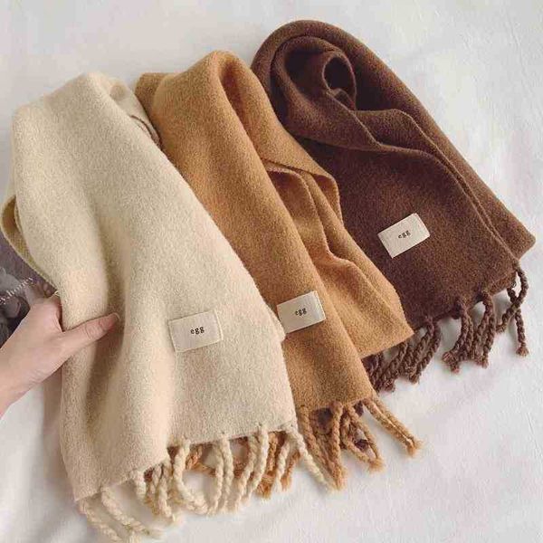 egg korean dongdamen solid color knitted wool scarf korean autumn and winter versatile thickened warm tassel shawl, Blue;gray
egg korean dongdamen solid color knitted wool scarf korean autumn and winter versatile thickened warm tassel shawl, Blue;gray