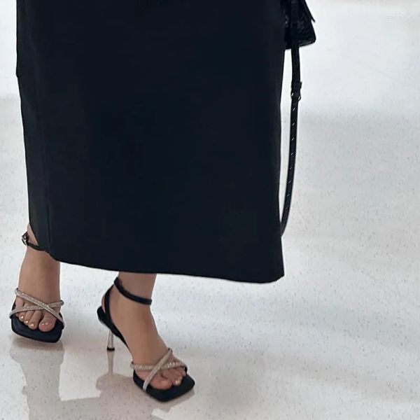 sandals women concise style one-strap for girls paryty wedding shoes heel crystals elegant summer sandalias, Black
sandals women concise style one-strap for girls paryty wedding shoes heel crystals elegant summer sandalias, Black