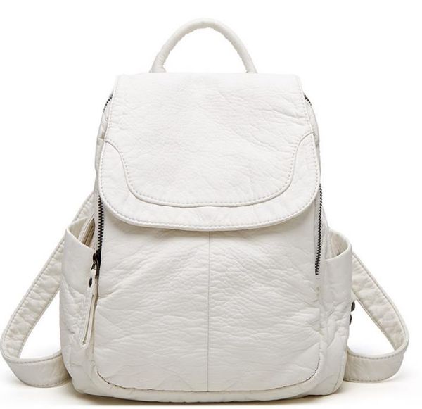 fashionable soft leather backpack for women 2023 new backpack new high capacity travel bag schoolbag