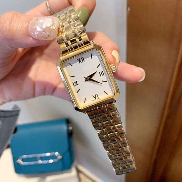 luxury womens watches rectangle gold brand designer fashion lady watch stainless steel band quartz wristwatches for women valentine's m, Slivery;brown
luxury womens watches rectangle gold brand designer fashion lady watch stainless steel band quartz wristwatches for women valentine's m, Slivery;brown