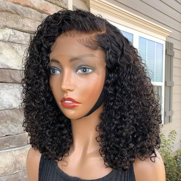 transparent deep wave short bob 13x4 lace front human hair wig brazilian remy 180 density water curly lace frontal wig for women, Black;brown
transparent deep wave short bob 13x4 lace front human hair wig brazilian remy 180 density water curly lace frontal wig for women, Black;brown