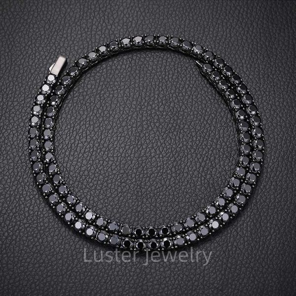 luster 925 sterling silver jewelry 4mm/5mm black round tennis bracelet and necklace set for rock men
luster 925 sterling silver jewelry 4mm/5mm black round tennis bracelet and necklace set for rock men