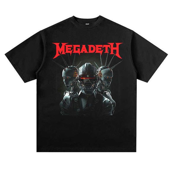 megadeth rock heavy metal band high street print vintage short sleeve loose fitting t-shirt, White;black
megadeth rock heavy metal band high street print vintage short sleeve loose fitting t-shirt, White;black