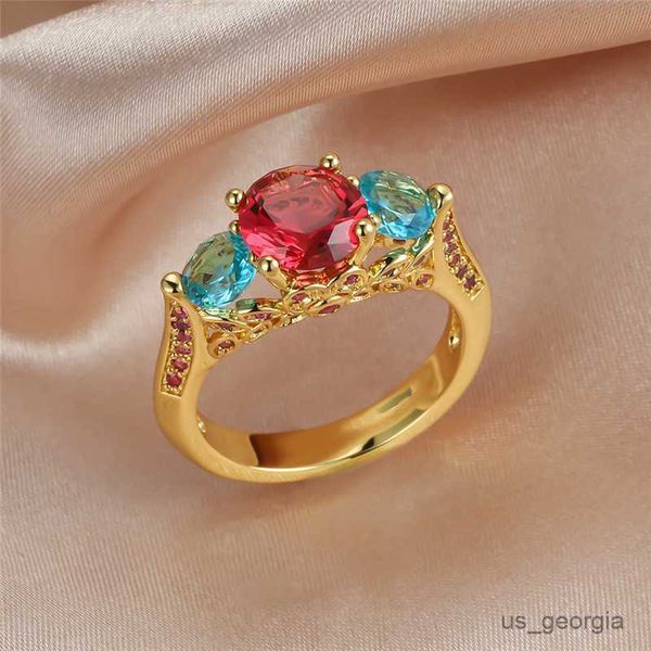 band rings charm female red blue crystal ring vintage yellow gold color wedding rings for women luxury round zircon engagement ring r230625, Silver
band rings charm female red blue crystal ring vintage yellow gold color wedding rings for women luxury round zircon engagement ring r230625, Silver