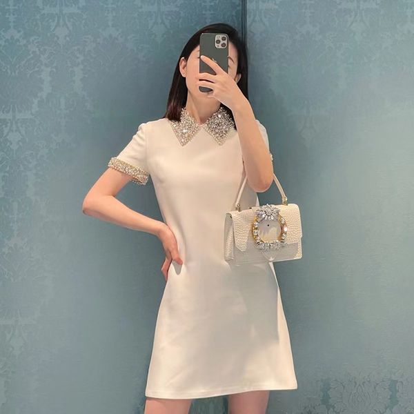 casual dresses auth new maje beaded water diamond doll neck dress short sleevet, Black;gray
casual dresses auth new maje beaded water diamond doll neck dress short sleevet, Black;gray