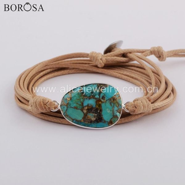 bangle borosa natural copper turquoises charm wrap bracelets natural stone boho handmade bracelets leather bracelet jewelry hd0024, Black
bangle borosa natural copper turquoises charm wrap bracelets natural stone boho handmade bracelets leather bracelet jewelry hd0024, Black