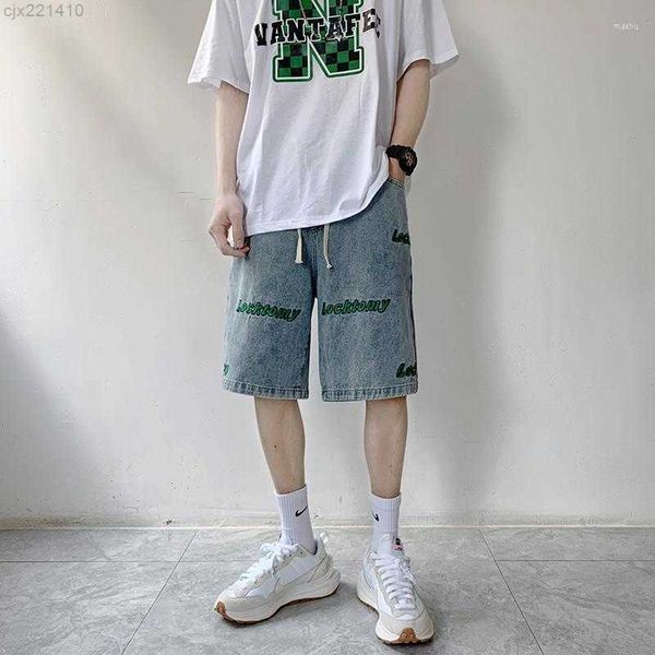 men's jeans green english embroidered shorts fashion elastic waist straight leg wide y2k student capris xi2b
men's jeans green english embroidered shorts fashion elastic waist straight leg wide y2k student capris xi2b