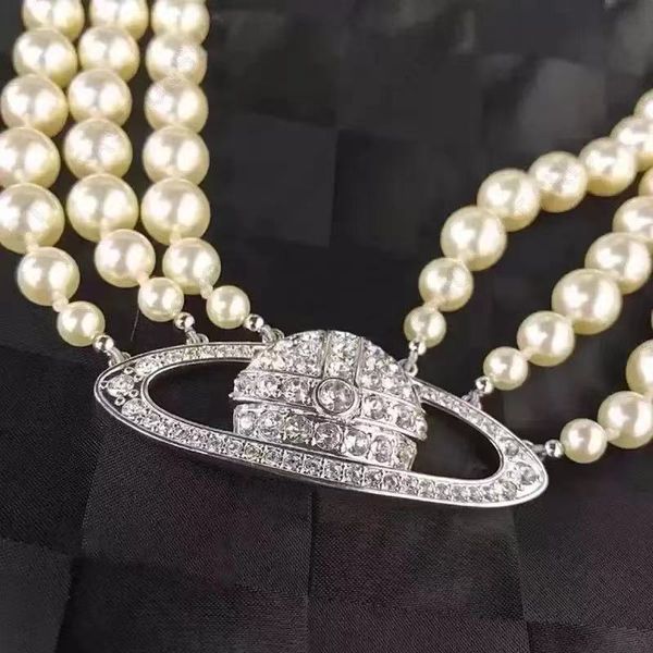 luxury fashionable pearl necklace advanced retro three layer pearl shiny saturn bead pendant444, Silver
luxury fashionable pearl necklace advanced retro three layer pearl shiny saturn bead pendant444, Silver