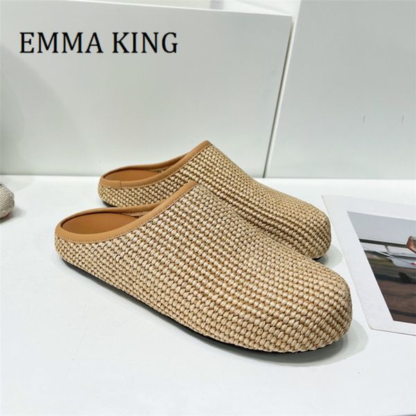 slippers summer women straw weave comfort round toe casual flats slides 2023 female outdoor holiday beach sandals big 40 230625, Black
slippers summer women straw weave comfort round toe casual flats slides 2023 female outdoor holiday beach sandals big 40 230625, Black