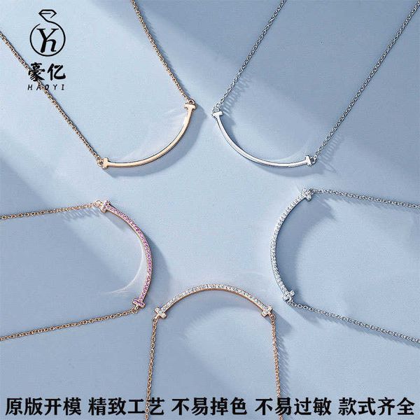 brand original tiffay smile necklace 925 sterling silver plated with 18k gold full diamond smooth smiling face pendant net red collarbone ch
brand original tiffay smile necklace 925 sterling silver plated with 18k gold full diamond smooth smiling face pendant net red collarbone ch