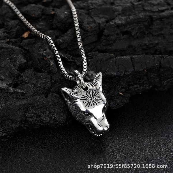 2023 gujia s925 sterling fashion wolf head men's and women's punk silver necklace gift
2023 gujia s925 sterling fashion wolf head men's and women's punk silver necklace gift