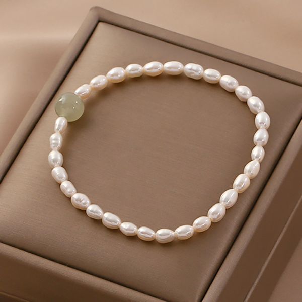 retro natural freshwater pearl bracelet for women fashion handmade jade pearl beaded stretch elastic bracelet, Black
retro natural freshwater pearl bracelet for women fashion handmade jade pearl beaded stretch elastic bracelet, Black
