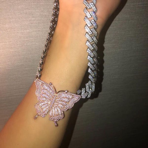 necklaces two tone color white pink butterfly cuban link chain necklace hiphop iced out bling 5a cz women girls choker jewelry, Silver
necklaces two tone color white pink butterfly cuban link chain necklace hiphop iced out bling 5a cz women girls choker jewelry, Silver
