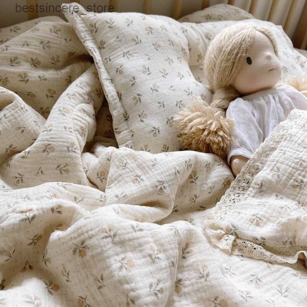 vintage pink floral baby summer quilt for girls infant floral muslin comforter blanket for summer korean baby bedding nap cover l230522
vintage pink floral baby summer quilt for girls infant floral muslin comforter blanket for summer korean baby bedding nap cover l230522