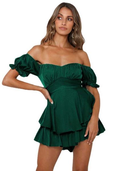 one-piece pants, solid color, fashionable sexy, one-line neck, lantern, lotus leaf sleeve, casual summer short pants1, White;black
one-piece pants, solid color, fashionable sexy, one-line neck, lantern, lotus leaf sleeve, casual summer short pants1, White;black