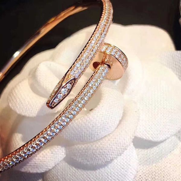 designer new s925 sterling silver nail full diamond bracelet women's fashion light luxury inlaid high carbon ins carti same style handp, Black
designer new s925 sterling silver nail full diamond bracelet women's fashion light luxury inlaid high carbon ins carti same style handp, Black