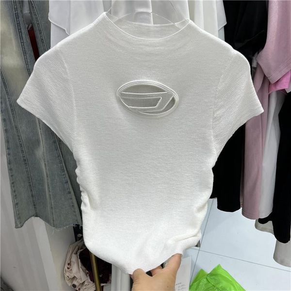 designer t shirt women fashion hollow out tshirts letter elastic slim short sleeve t-shirt female tees ins wear, White
designer t shirt women fashion hollow out tshirts letter elastic slim short sleeve t-shirt female tees ins wear, White