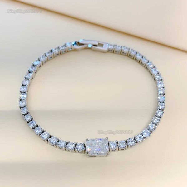 s925 sterling silver moissanite full diamond bracelet advanced row diamond light luxury tennis rectangular hip hop men and women, Black
s925 sterling silver moissanite full diamond bracelet advanced row diamond light luxury tennis rectangular hip hop men and women, Black