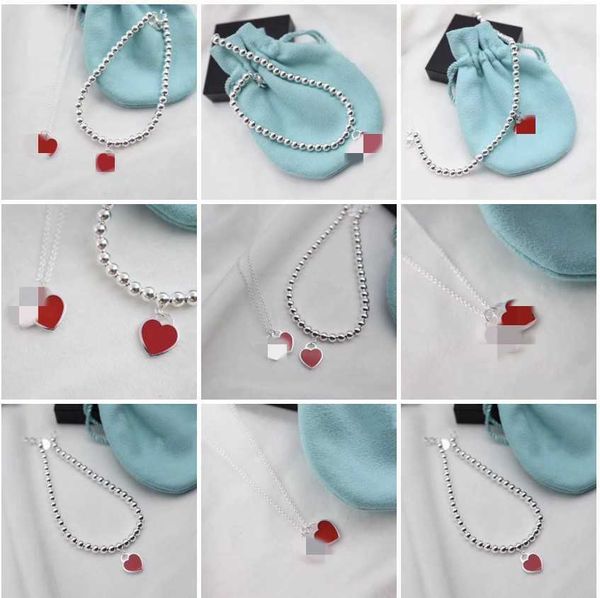 internet celebrity tiffayffay classic round bead red heart brand bracelet light luxury ins style double necklace antiffay allergy silver jew, Black
internet celebrity tiffayffay classic round bead red heart brand bracelet light luxury ins style double necklace antiffay allergy silver jew, Black