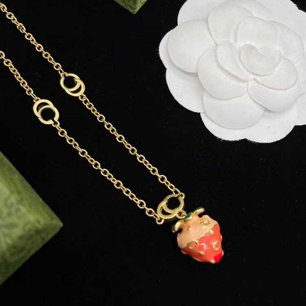 o-shaped double strawberry drip glue brass material necklace temperament trendy and popular design sweater chain, Silver
o-shaped double strawberry drip glue brass material necklace temperament trendy and popular design sweater chain, Silver